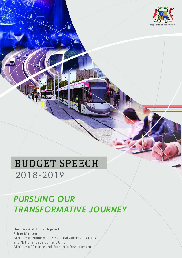 Budget Speech 2018-2019