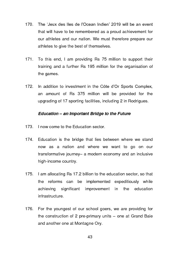 Budget Speech 2018-2019