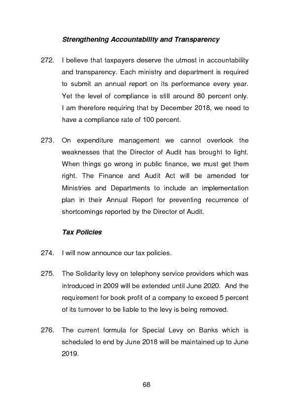 Budget Speech 2018-2019