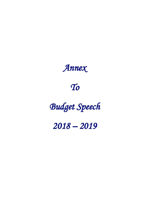 Budget Speech 2018-2019