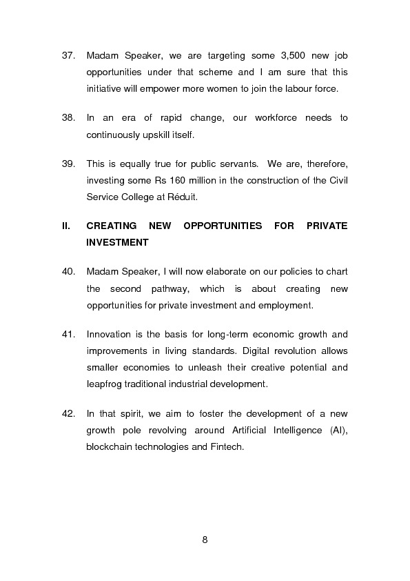 Budget Speech 2018-2019