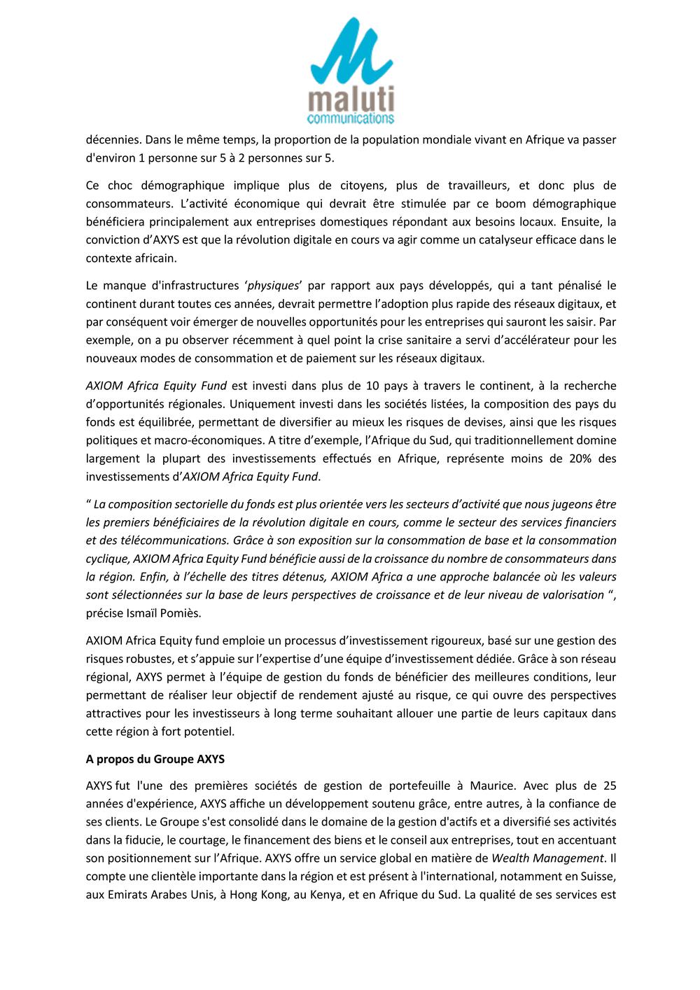 Communiqué - AXYS - AXIOM Africa Equity Fund 2021.pdf