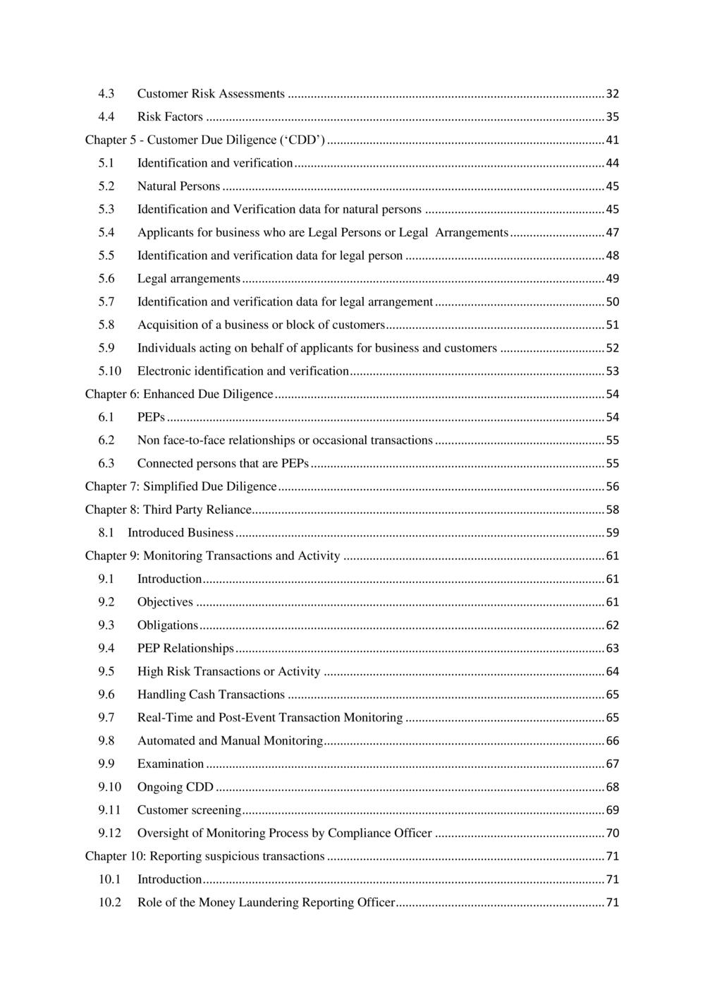 ANTI-MONEY LAUNDERING AND COUNTERING THE FINANCING OF TERRORISM HANDBOOK - FSC