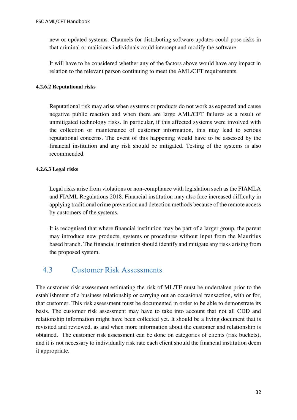 ANTI-MONEY LAUNDERING AND COUNTERING THE FINANCING OF TERRORISM HANDBOOK - FSC