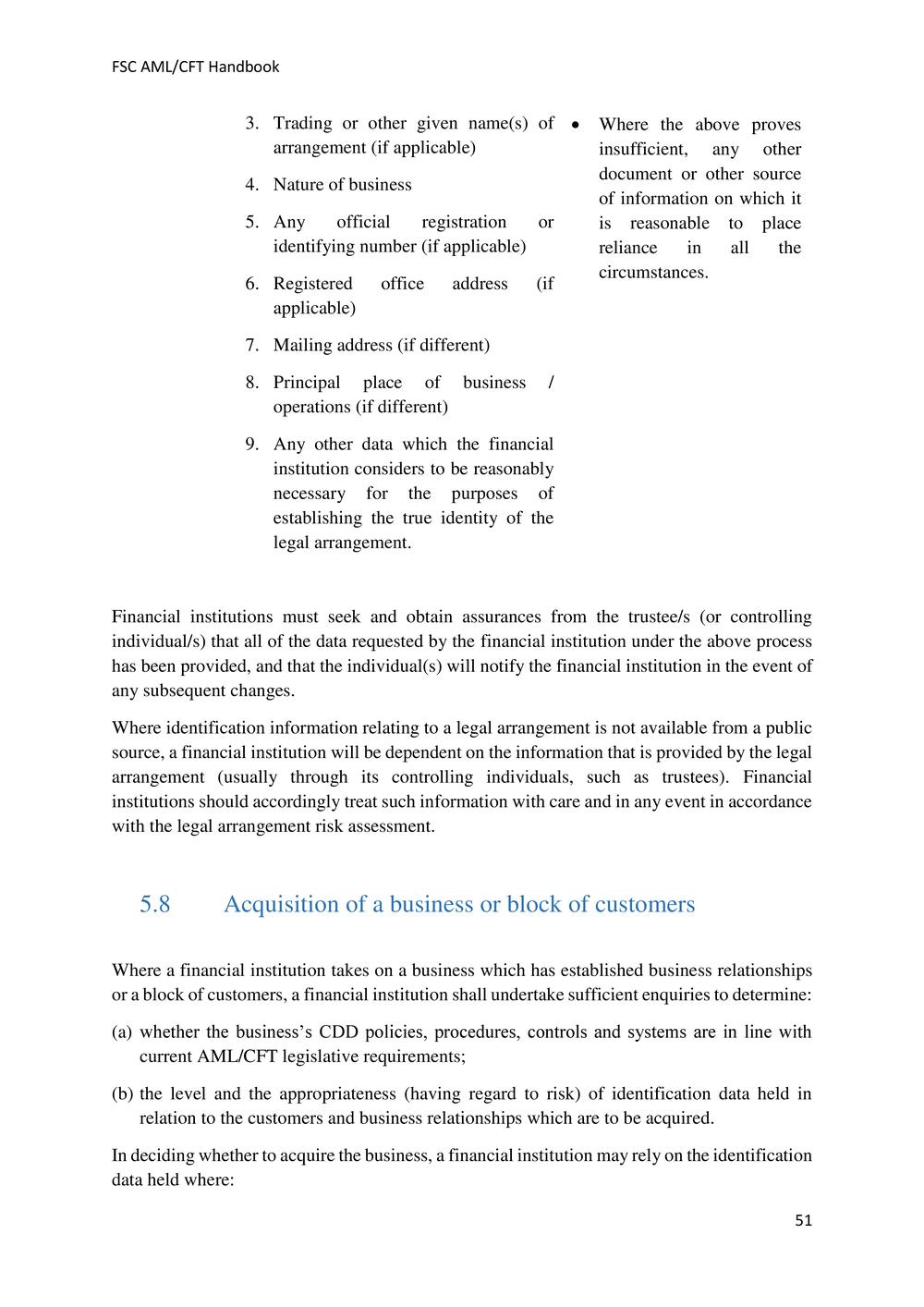 ANTI-MONEY LAUNDERING AND COUNTERING THE FINANCING OF TERRORISM HANDBOOK - FSC