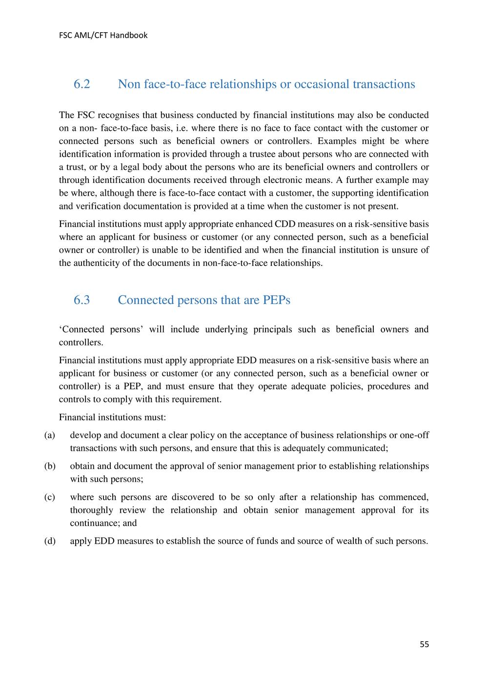 ANTI-MONEY LAUNDERING AND COUNTERING THE FINANCING OF TERRORISM HANDBOOK - FSC