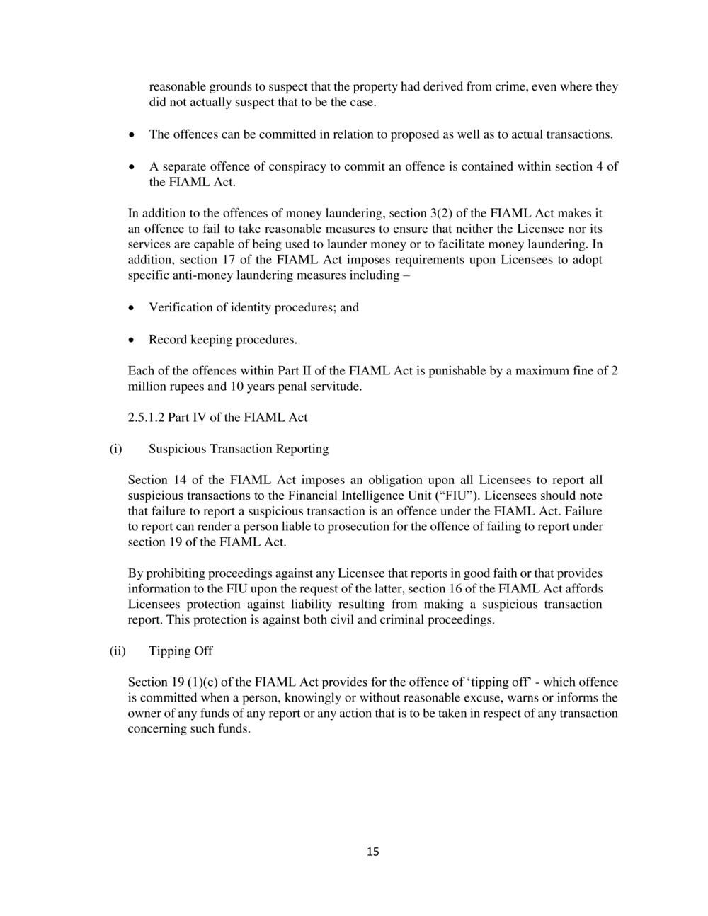 CODE ON THE PREVENTION of MONEY LAUNDERING & TERRORIST FINANCING - FSC