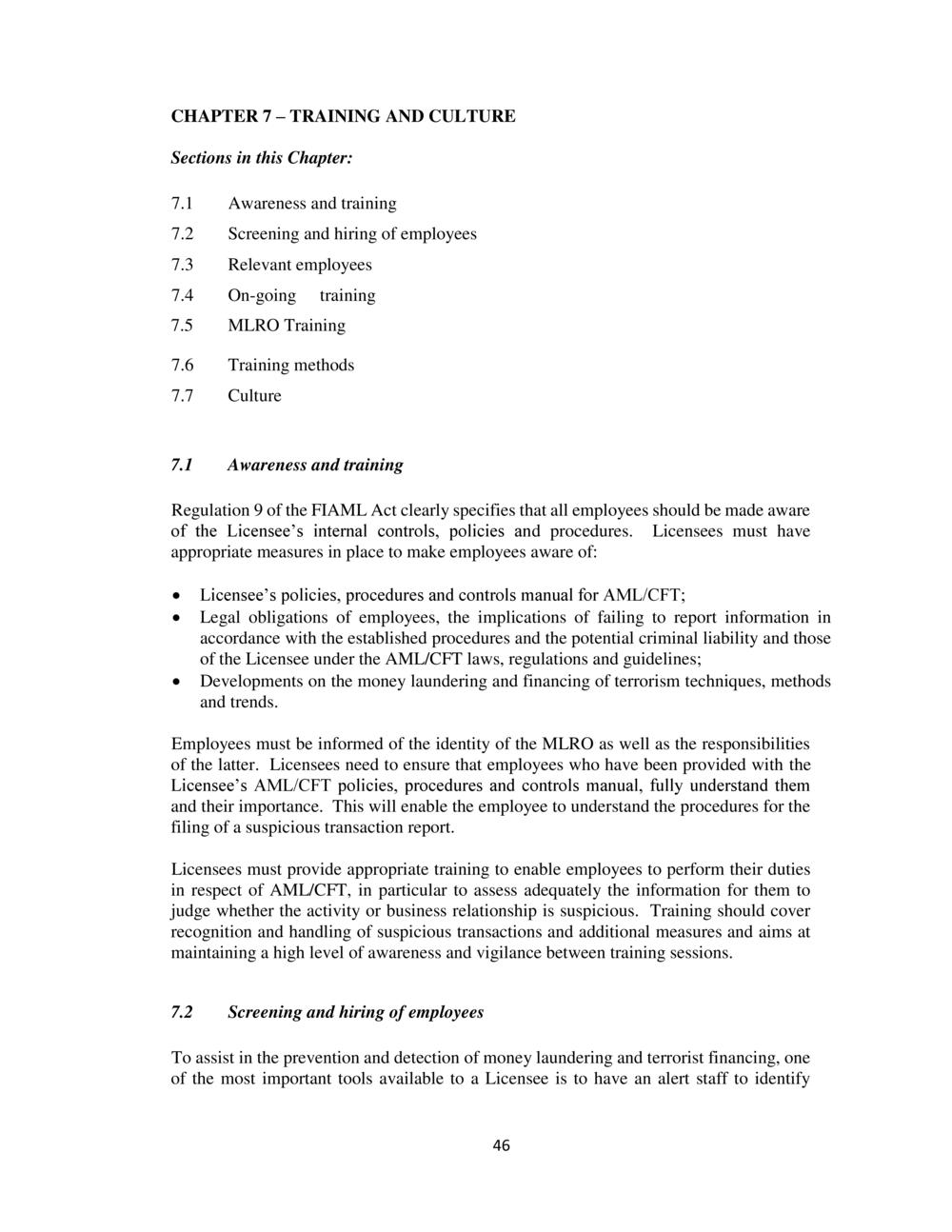 CODE ON THE PREVENTION of MONEY LAUNDERING & TERRORIST FINANCING - FSC