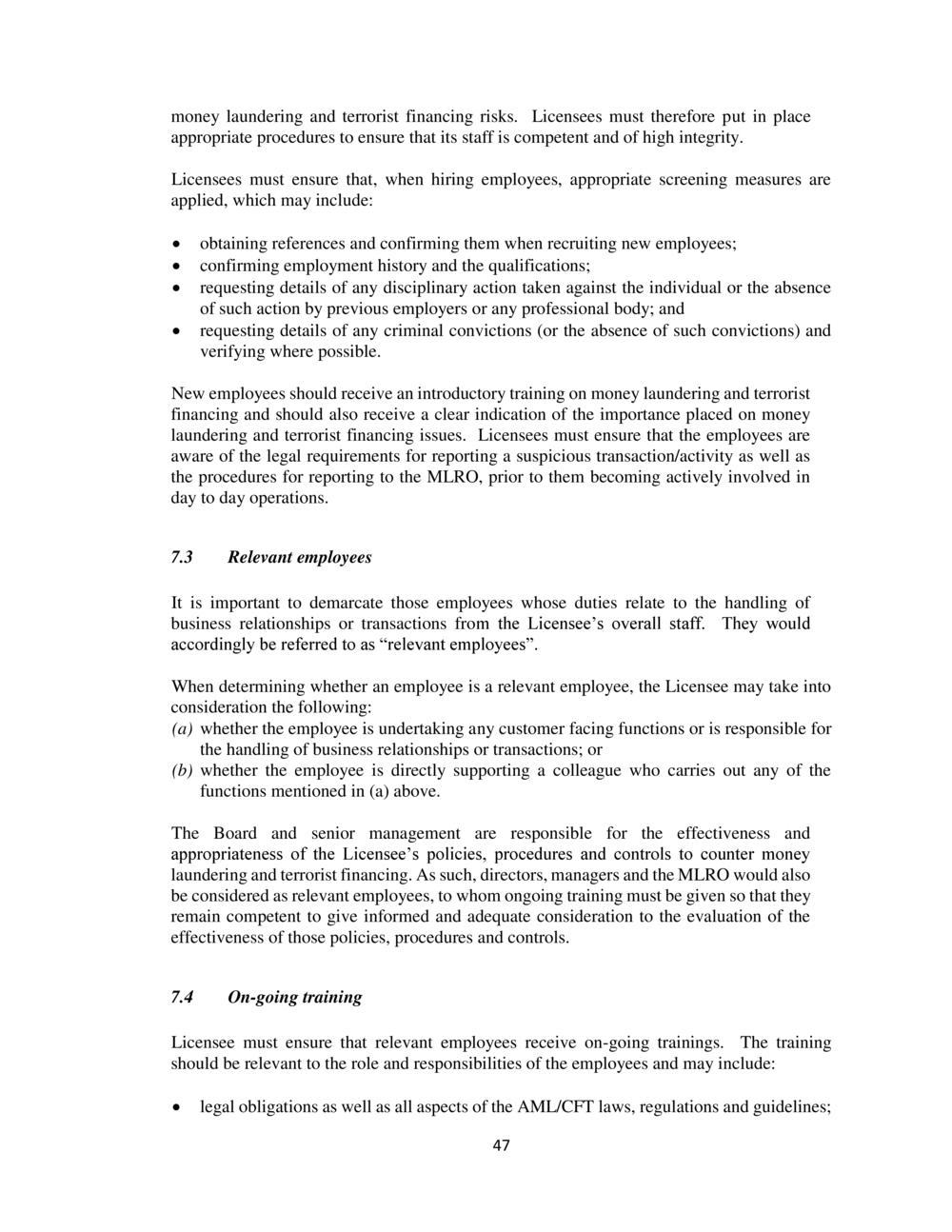 CODE ON THE PREVENTION of MONEY LAUNDERING & TERRORIST FINANCING - FSC