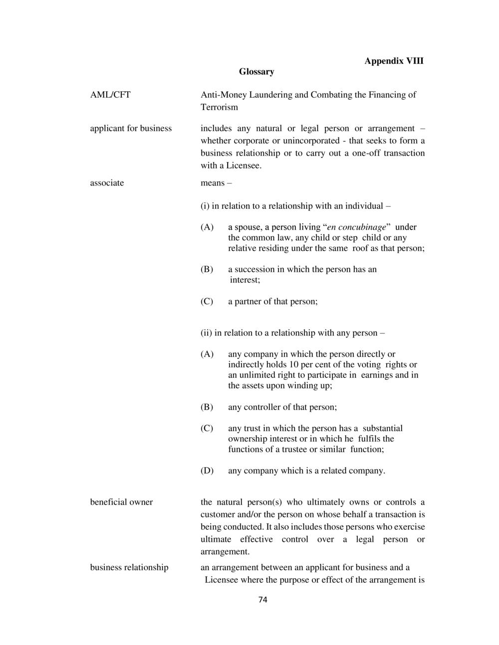 CODE ON THE PREVENTION of MONEY LAUNDERING & TERRORIST FINANCING - FSC