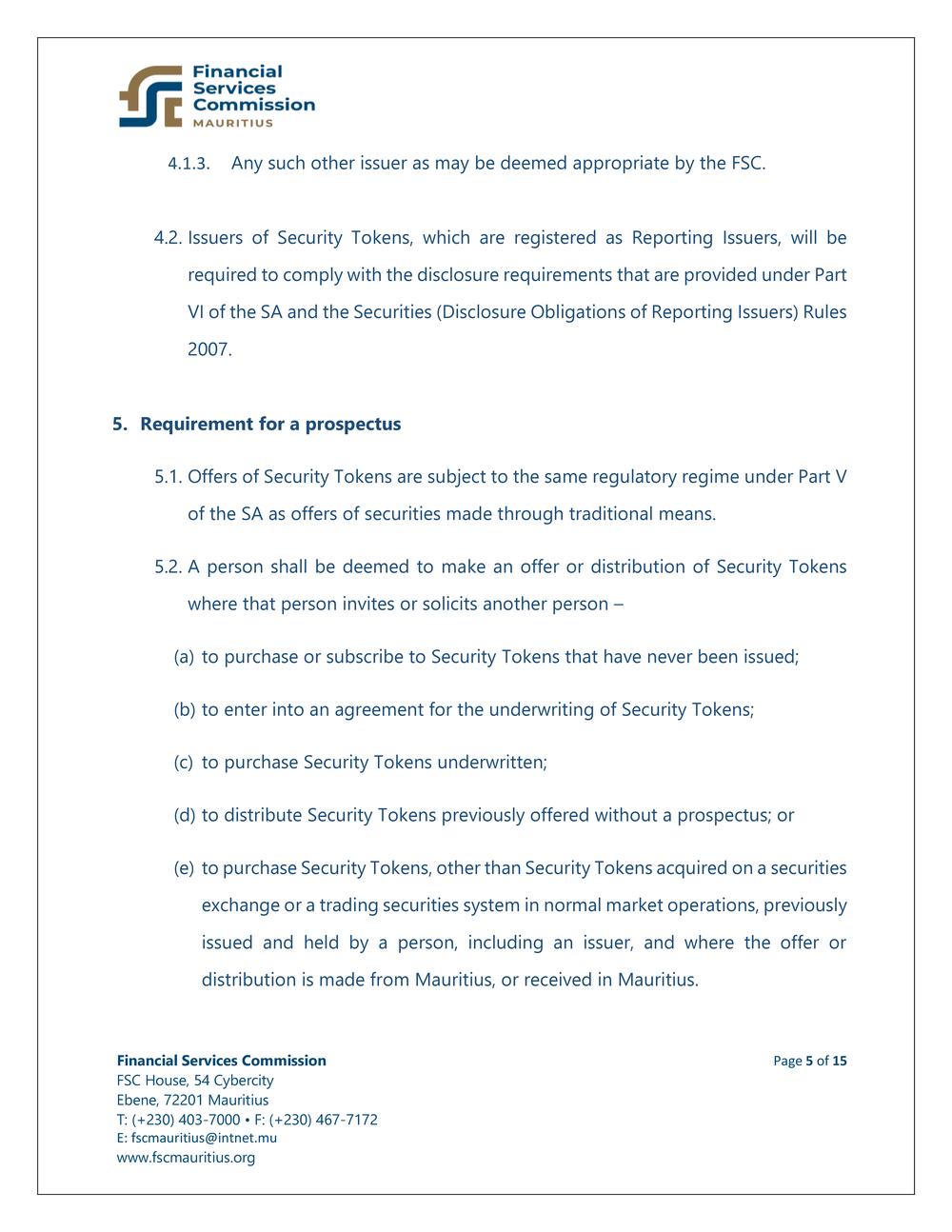 FSC Guidance Notes - Security Token Offerings and Security Token Trading Systems