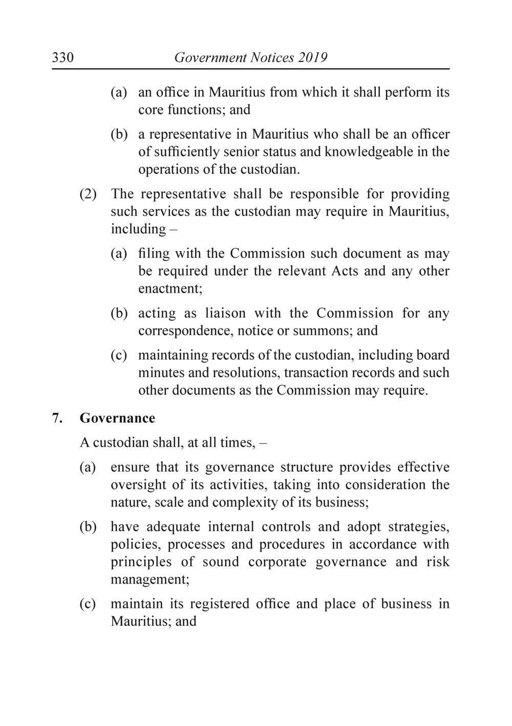 FSC Rules made by the Financial Services Commission under section 93 of the Financial Services Act