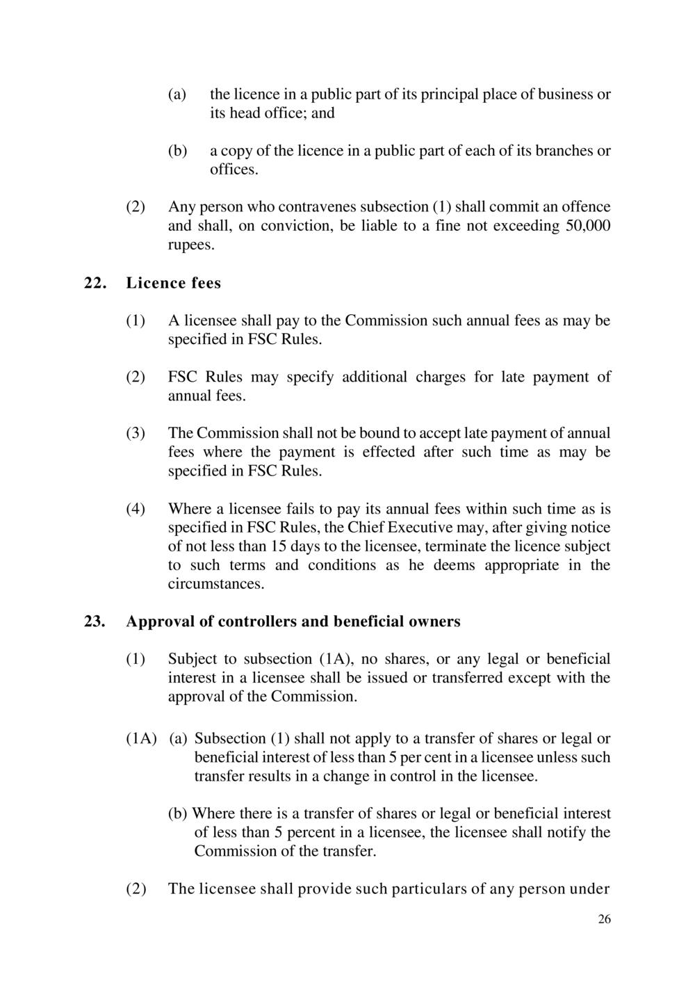 The Financial Services Act