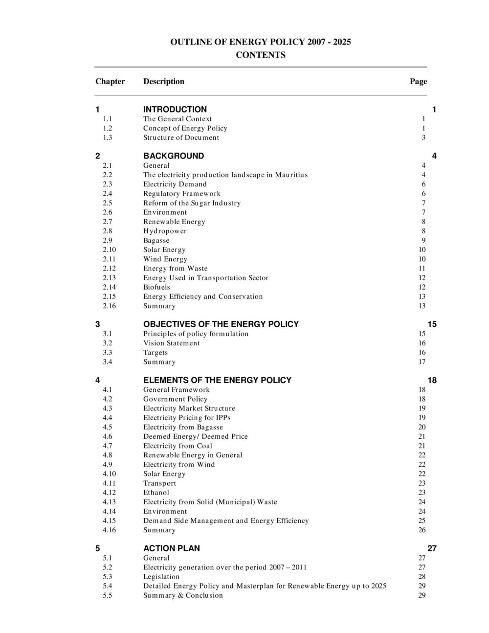 Outline of Energy Policy 2007-2025.