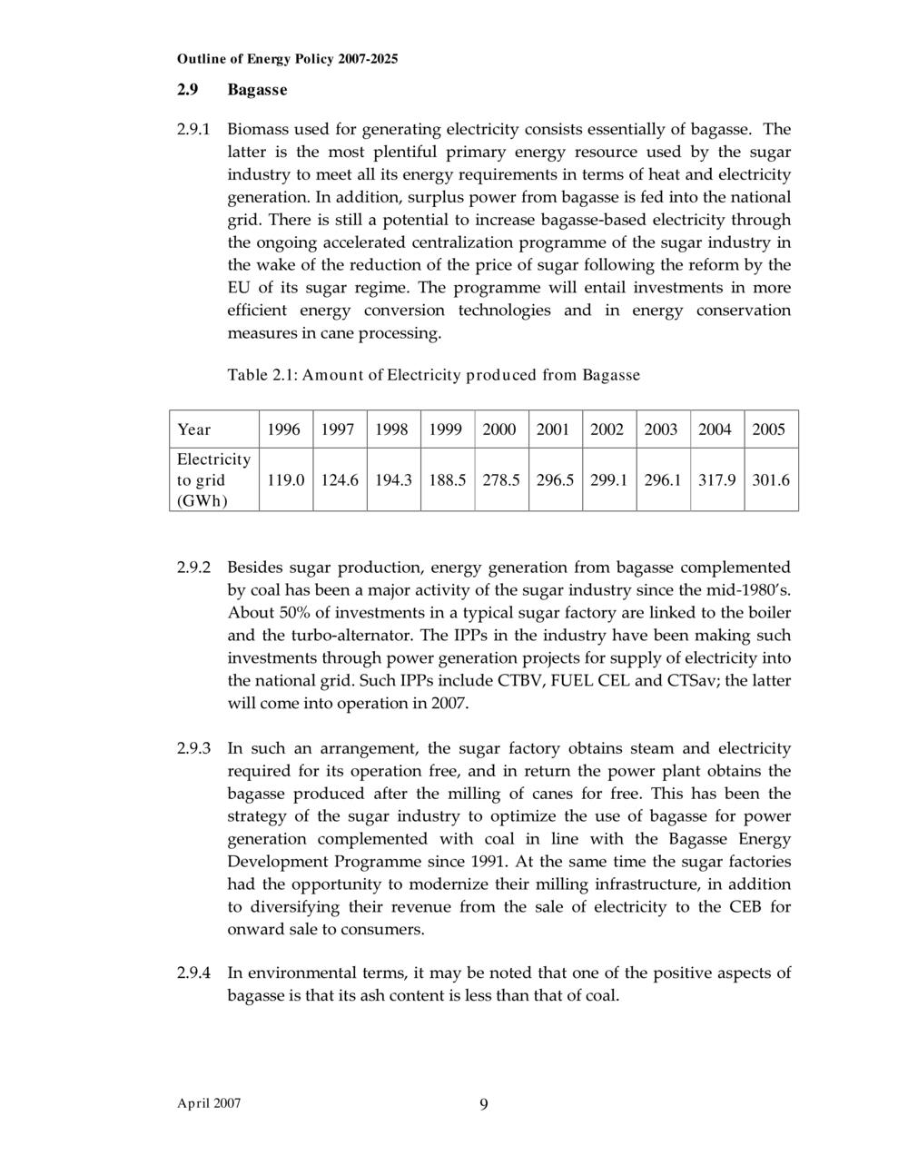 Outline of Energy Policy 2007-2025.