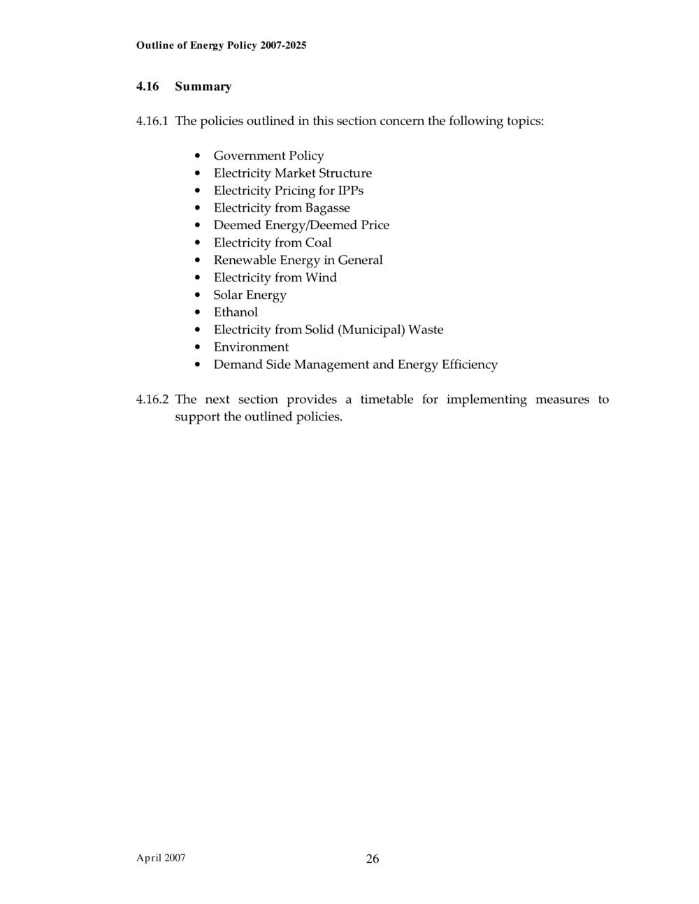 Outline of Energy Policy 2007-2025.