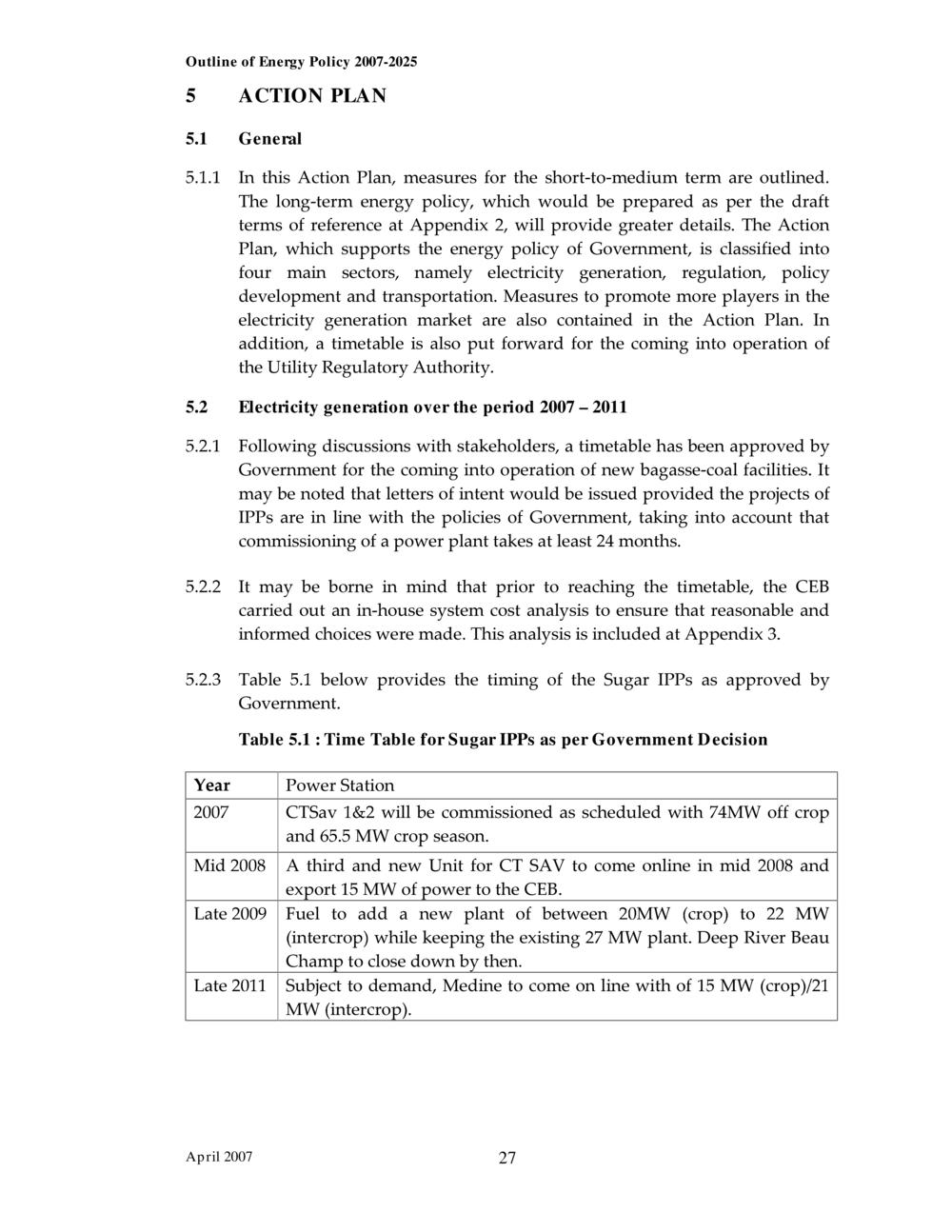 Outline of Energy Policy 2007-2025.