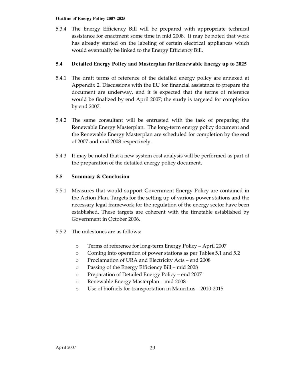 Outline of Energy Policy 2007-2025.
