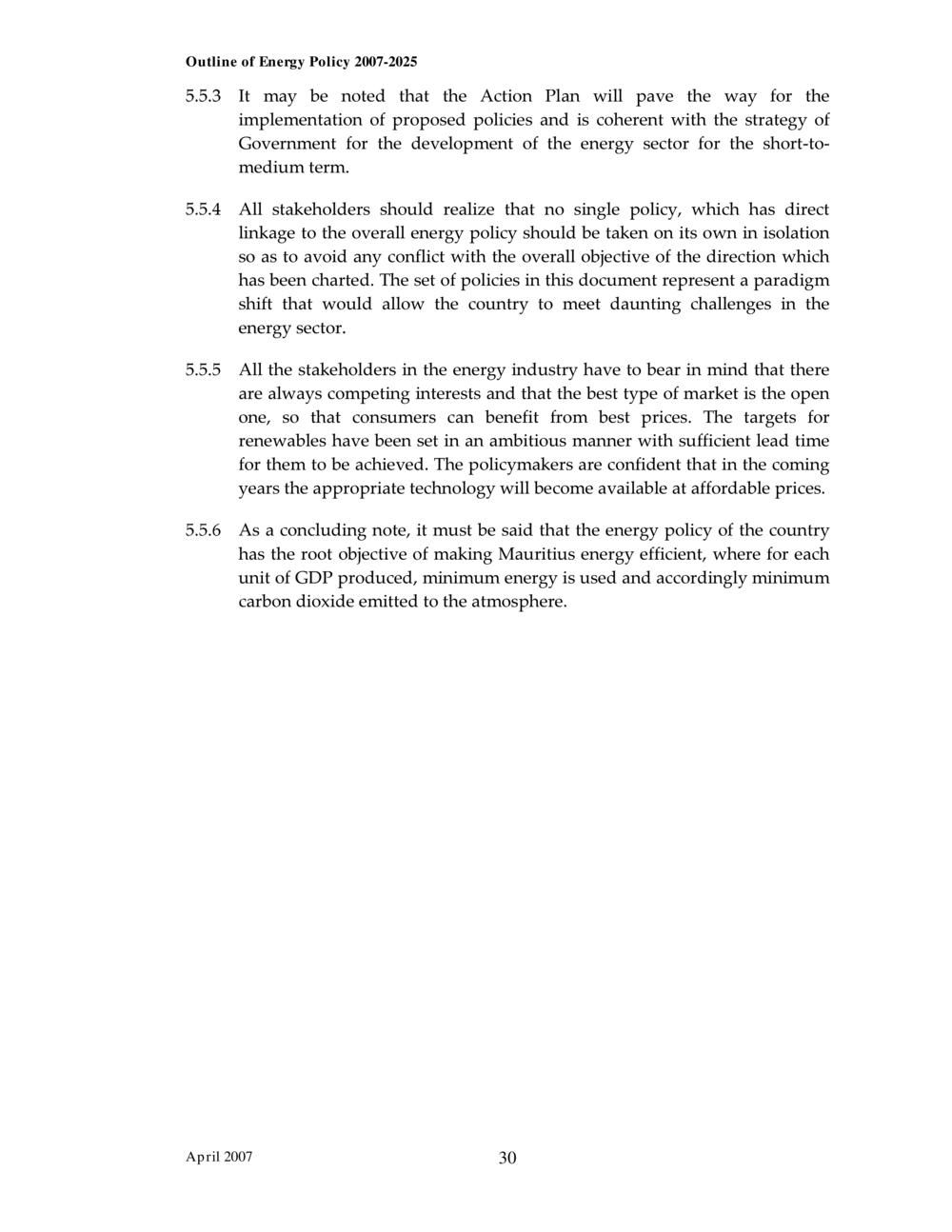 Outline of Energy Policy 2007-2025.