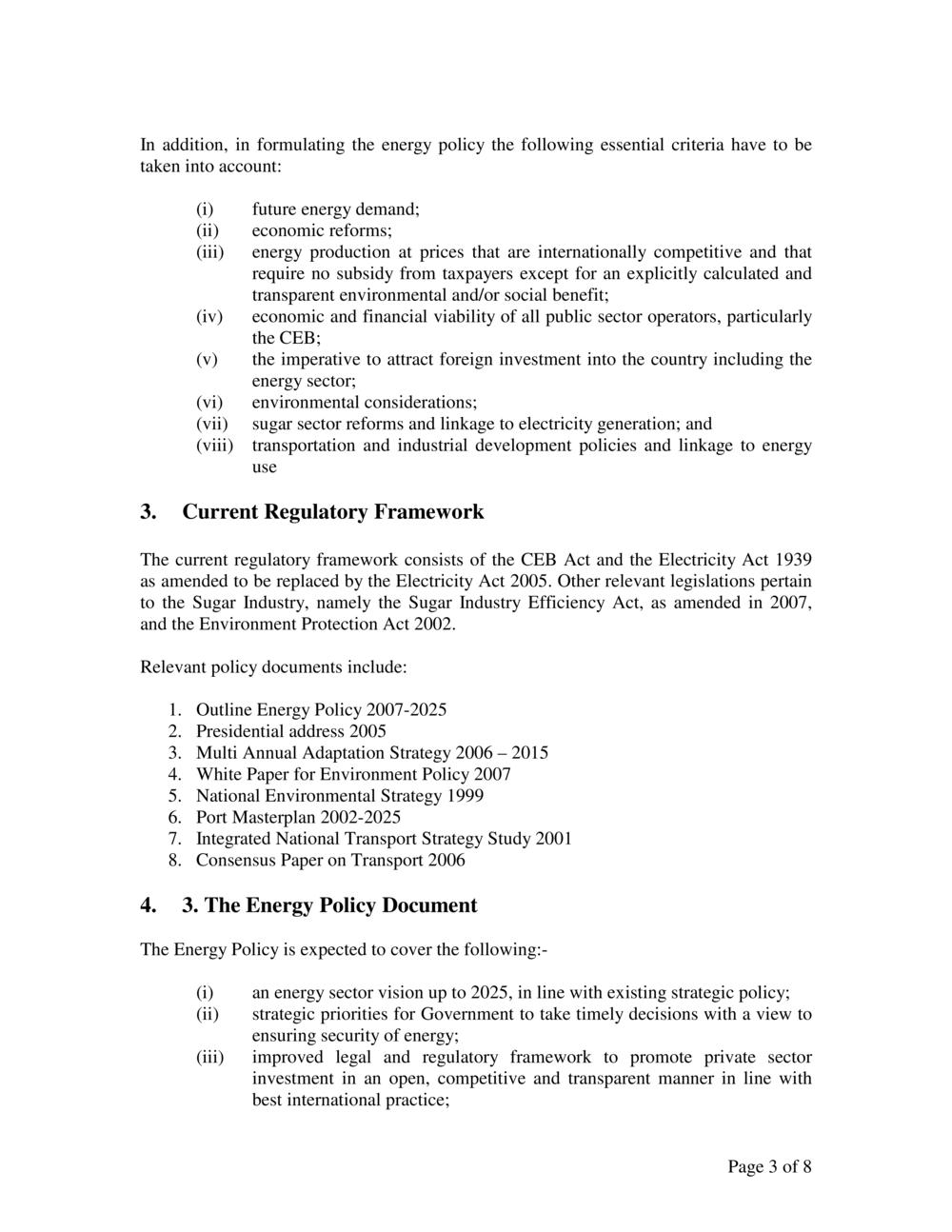 Outline of Energy Policy 2007-2025.