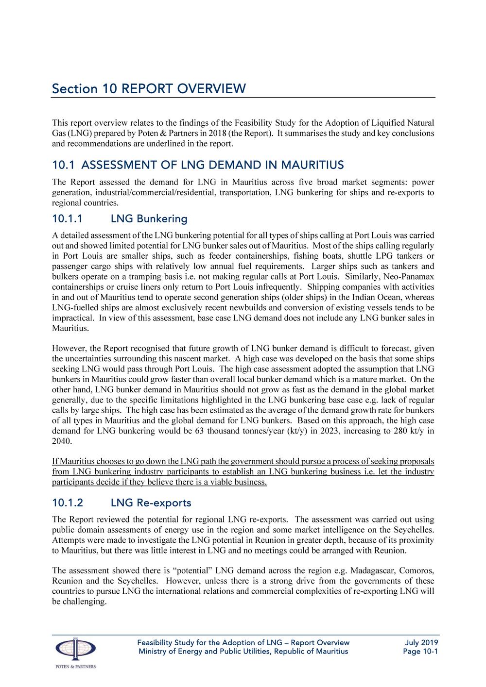 Report  Overview  Feasibility Study for the Adoption of Liquefied Natural Gas (LNG).