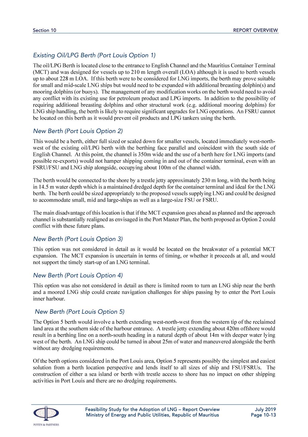 Report  Overview  Feasibility Study for the Adoption of Liquefied Natural Gas (LNG).