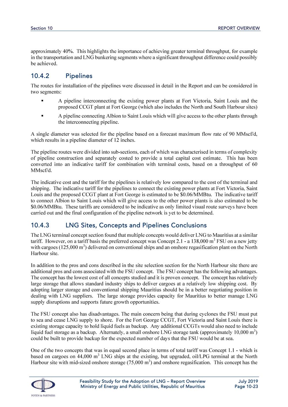 Report  Overview  Feasibility Study for the Adoption of Liquefied Natural Gas (LNG).