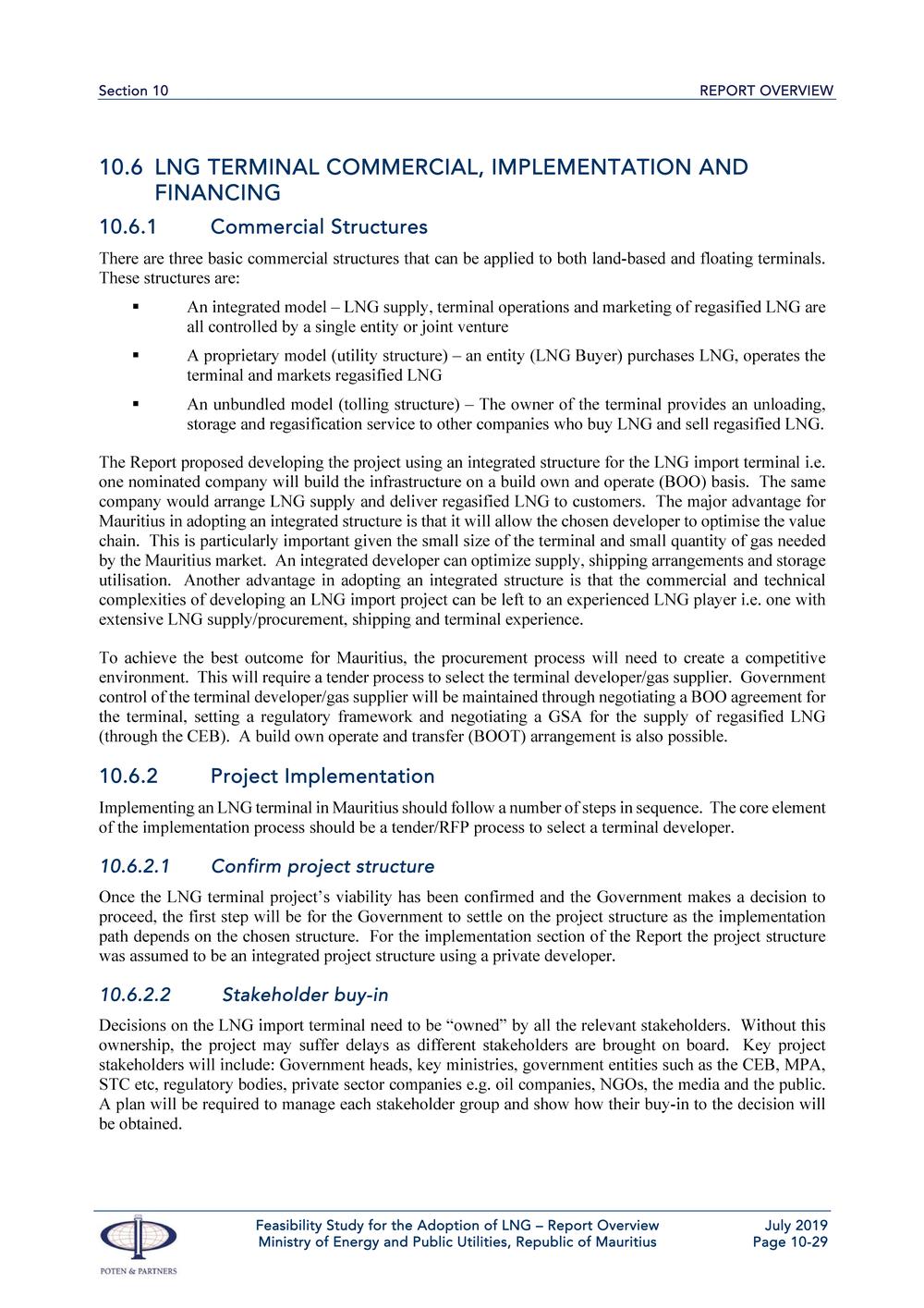 Report  Overview  Feasibility Study for the Adoption of Liquefied Natural Gas (LNG).
