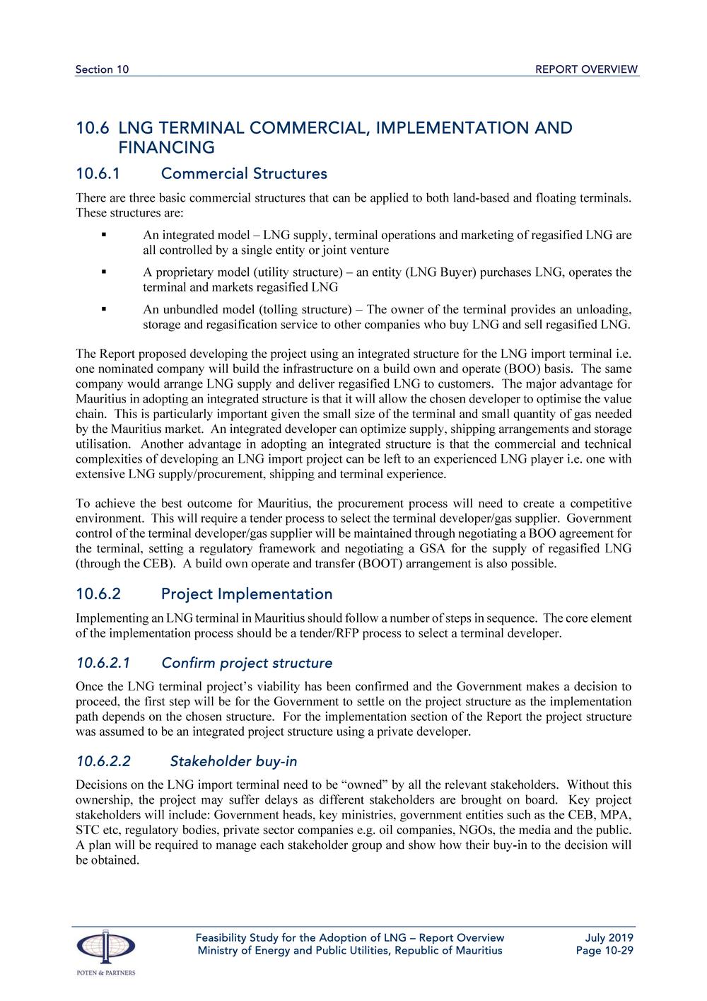 Report  Overview  Feasibility Study for the Adoption of Liquefied Natural Gas (LNG).