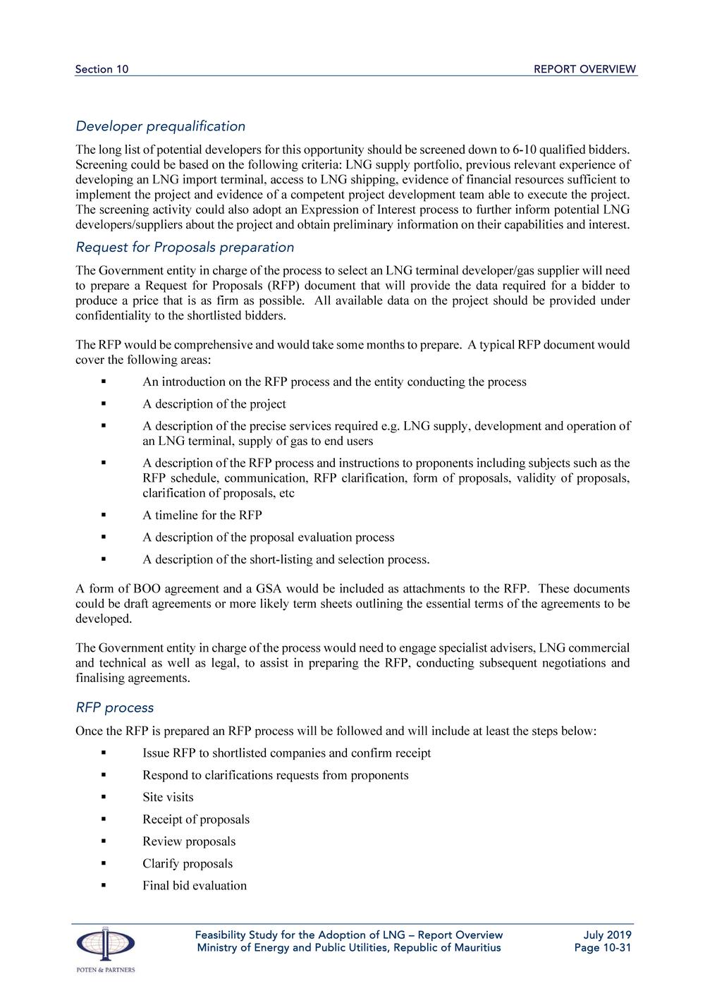 Report  Overview  Feasibility Study for the Adoption of Liquefied Natural Gas (LNG).