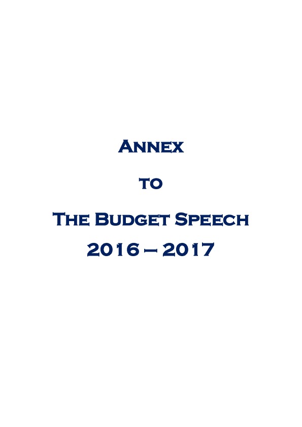 Budget Speech 2016-2017