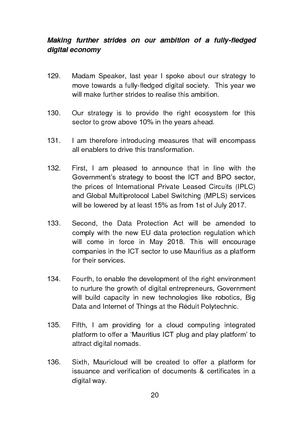 Budget Speech 2017-2018