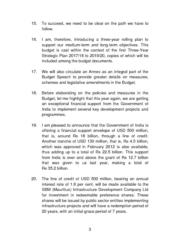 Budget Speech 2017-2018