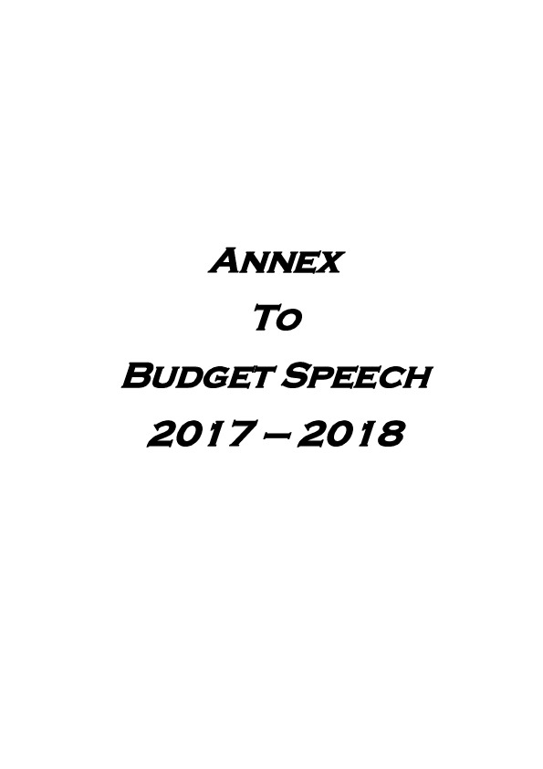 Budget Speech 2017-2018