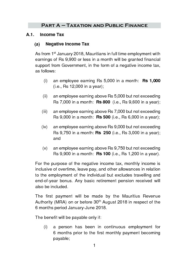 Budget Speech 2017-2018