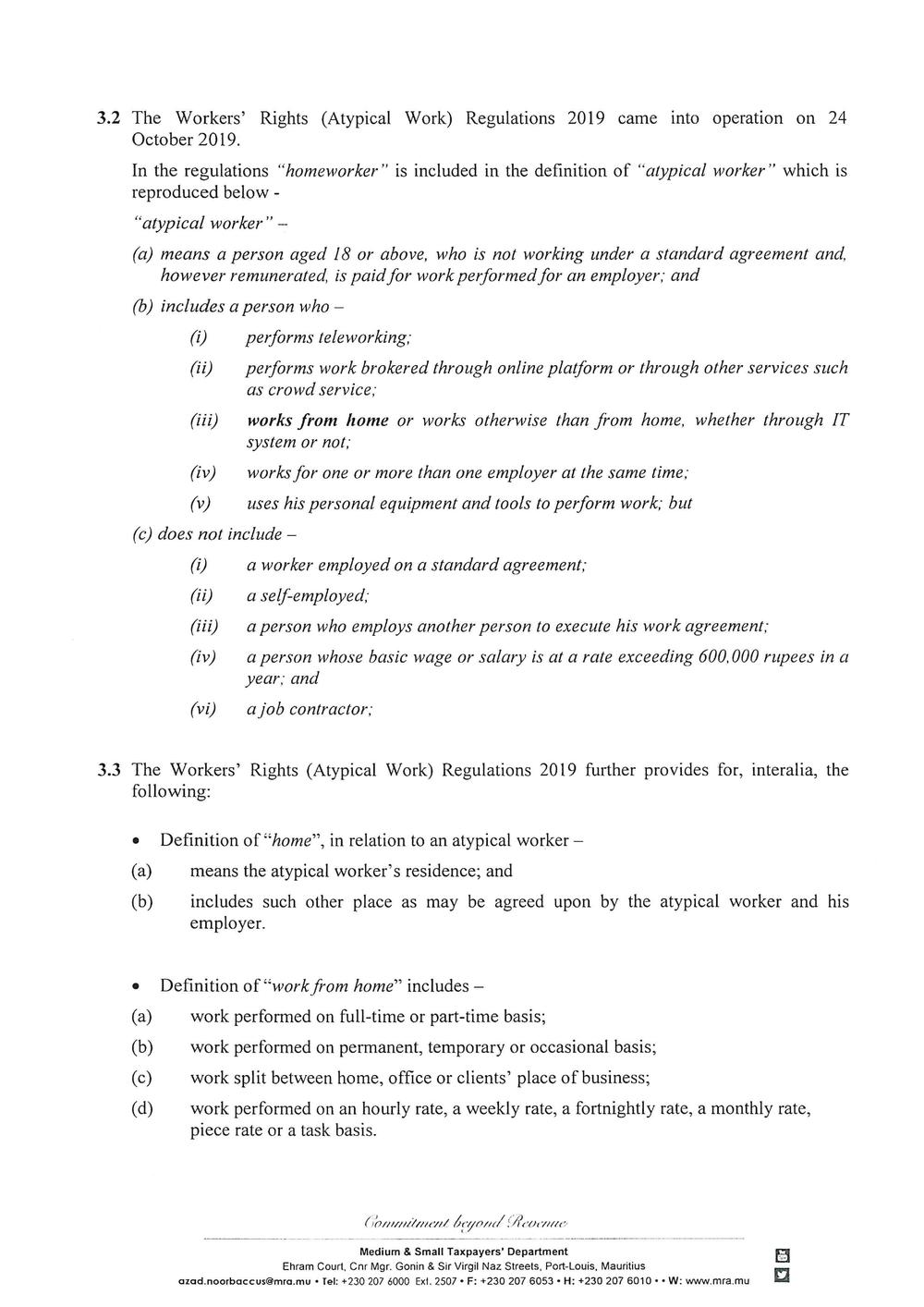 SP18-20-Work From Home Scheme