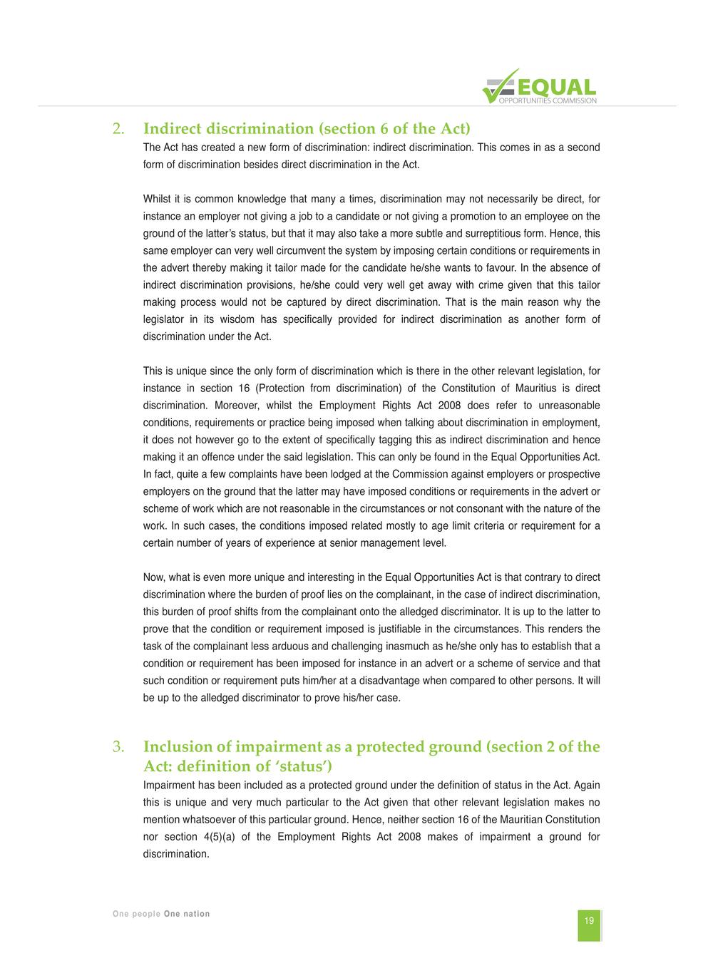 Equal Opportunities Commission Report 2014