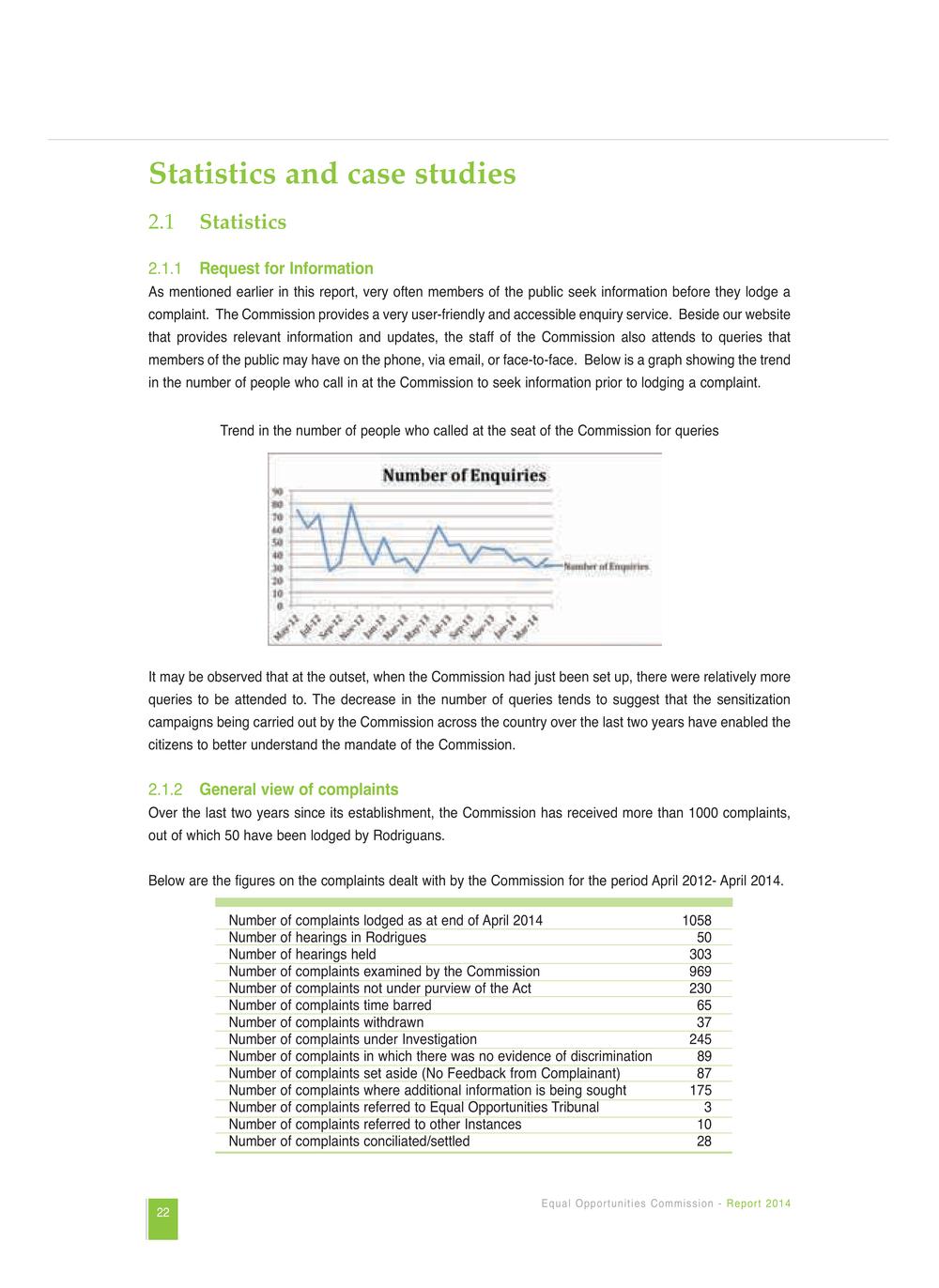 Equal Opportunities Commission Report 2014