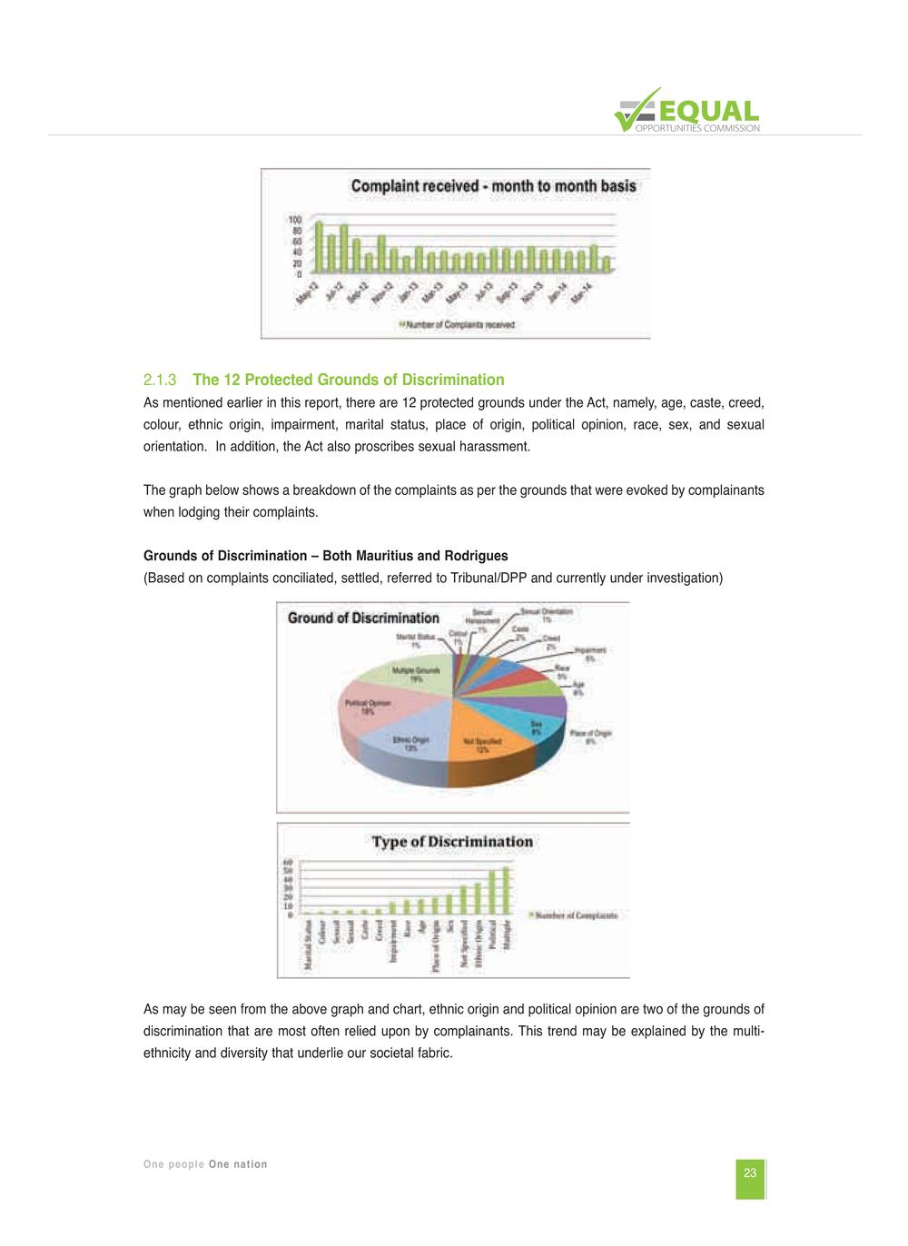 Equal Opportunities Commission Report 2014