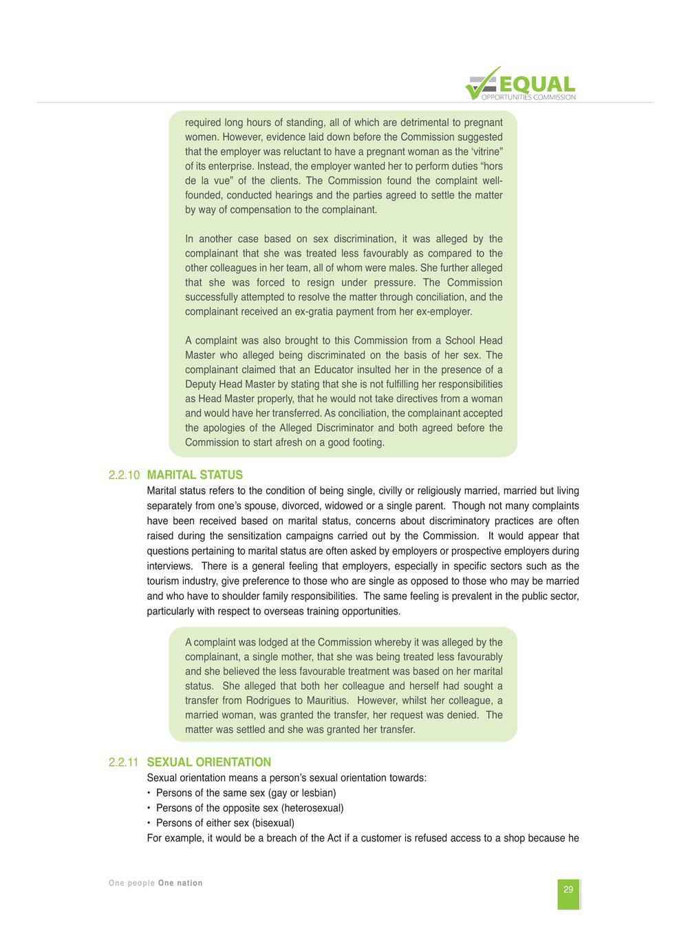 Equal Opportunities Commission Report 2014