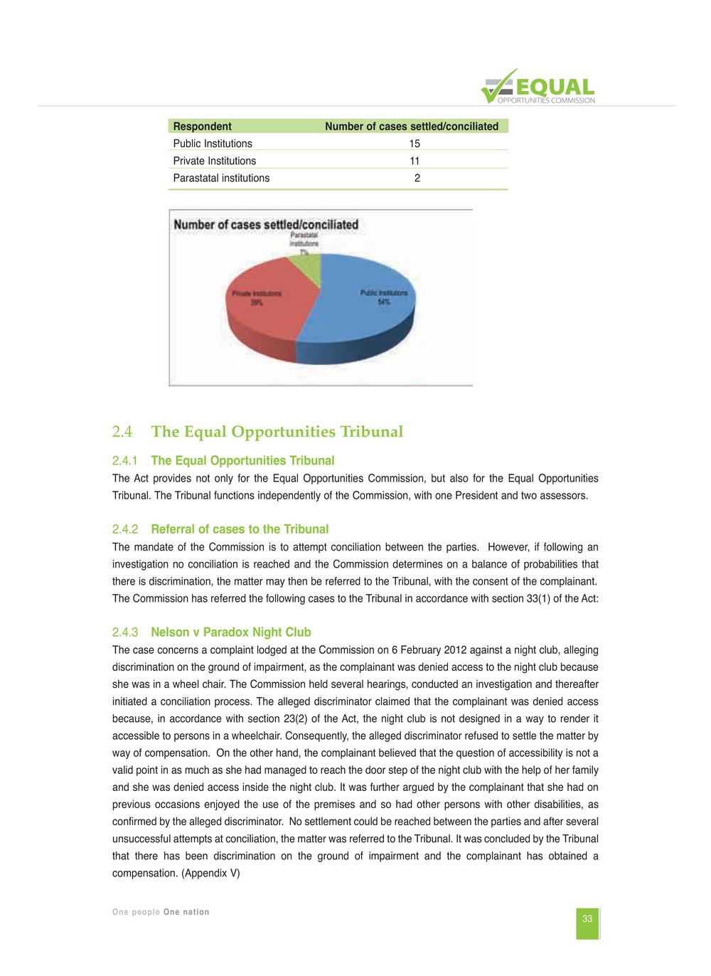 Equal Opportunities Commission Report 2014