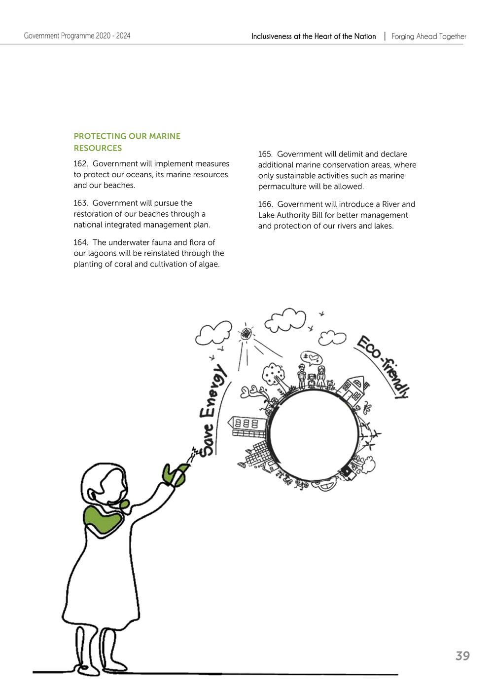 Government Programme 2020-2024:Towards an inclusive, high income and green Mauritius - Forging ahead together