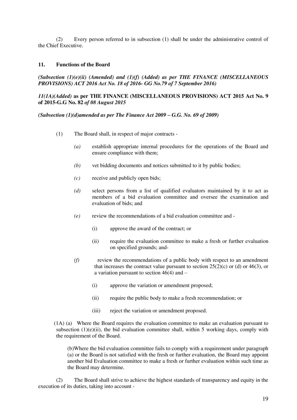 Public Procurement Act 2006-Amended as per Government Gazette No. 100 of 3 November 2018