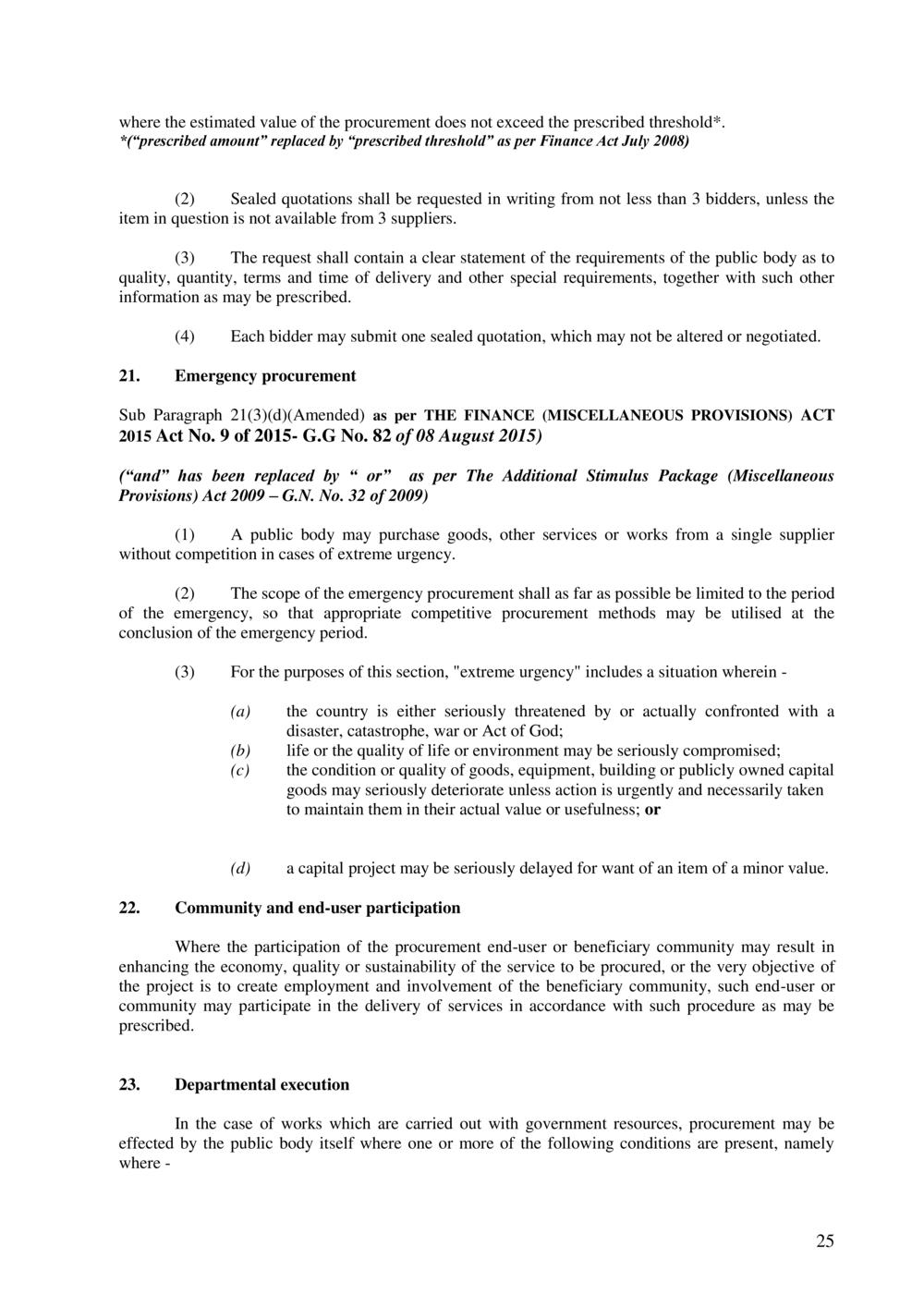 Public Procurement Act 2006-Amended as per Government Gazette No. 100 of 3 November 2018