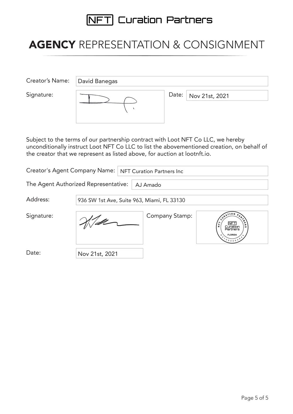 Certificate of Authenticity and Consignment - Africa Bitcoin