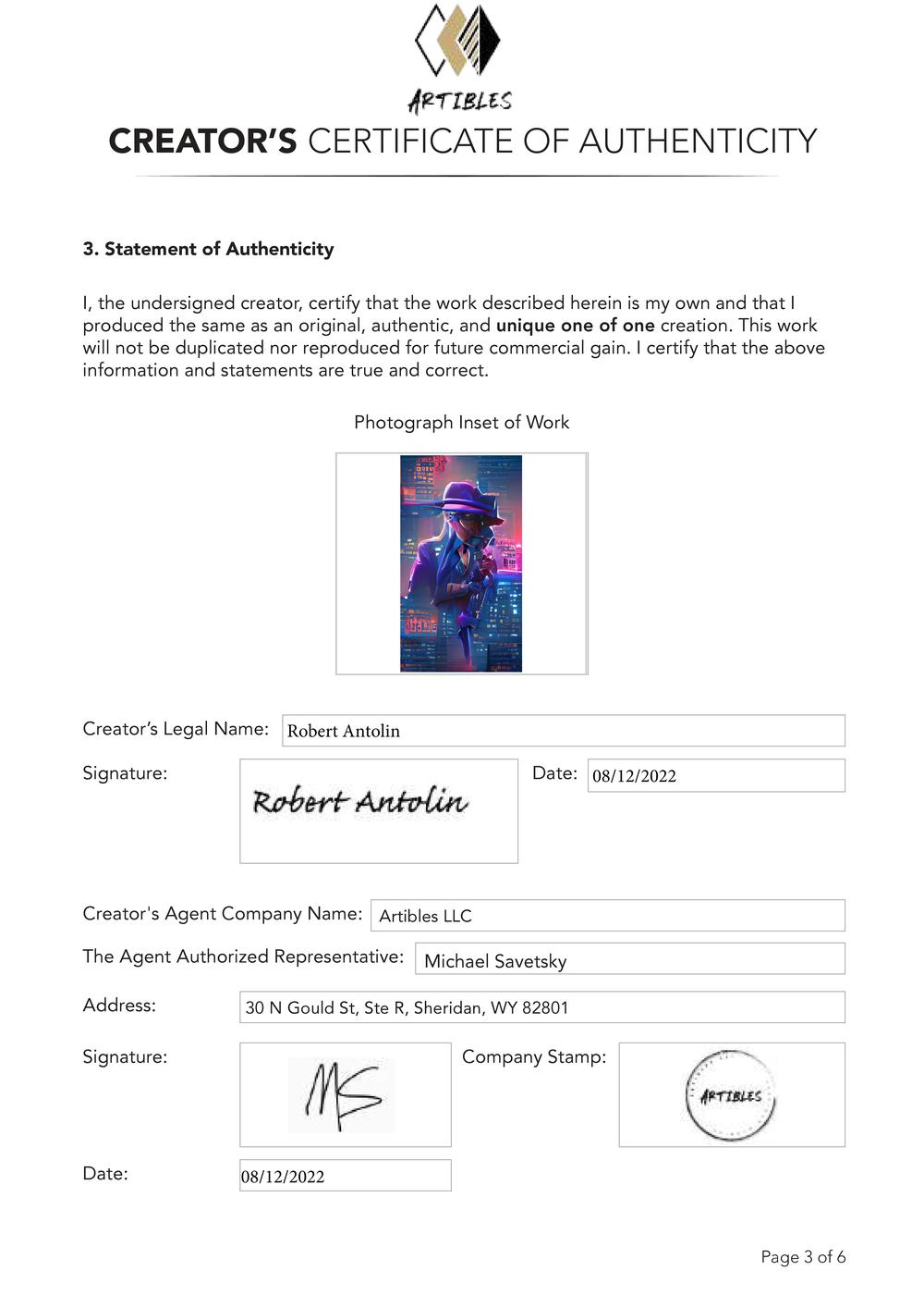 Certificate of Authenticity and Consignment - Blues 22.pdf