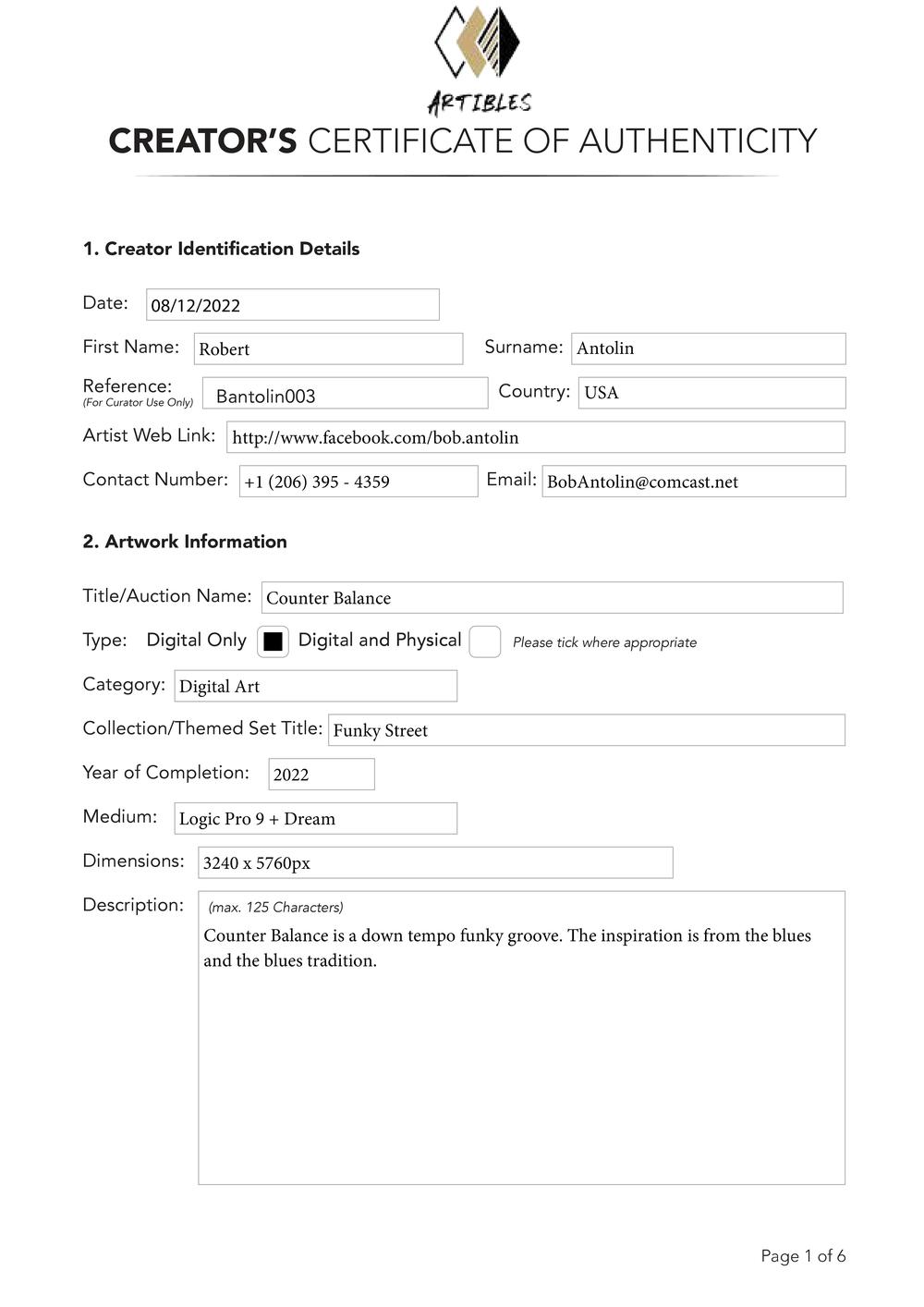 Certificate of Authenticity and Consignment - Counter Balance.pdf