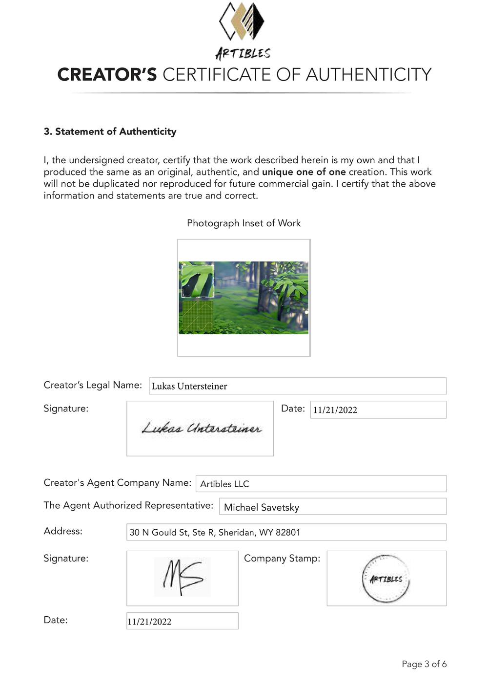 Certificate of Authenticity and Consignment - Forest.pdf