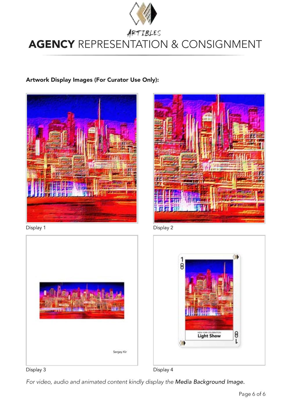 Certificate of Authenticity and Consignment - Light Show