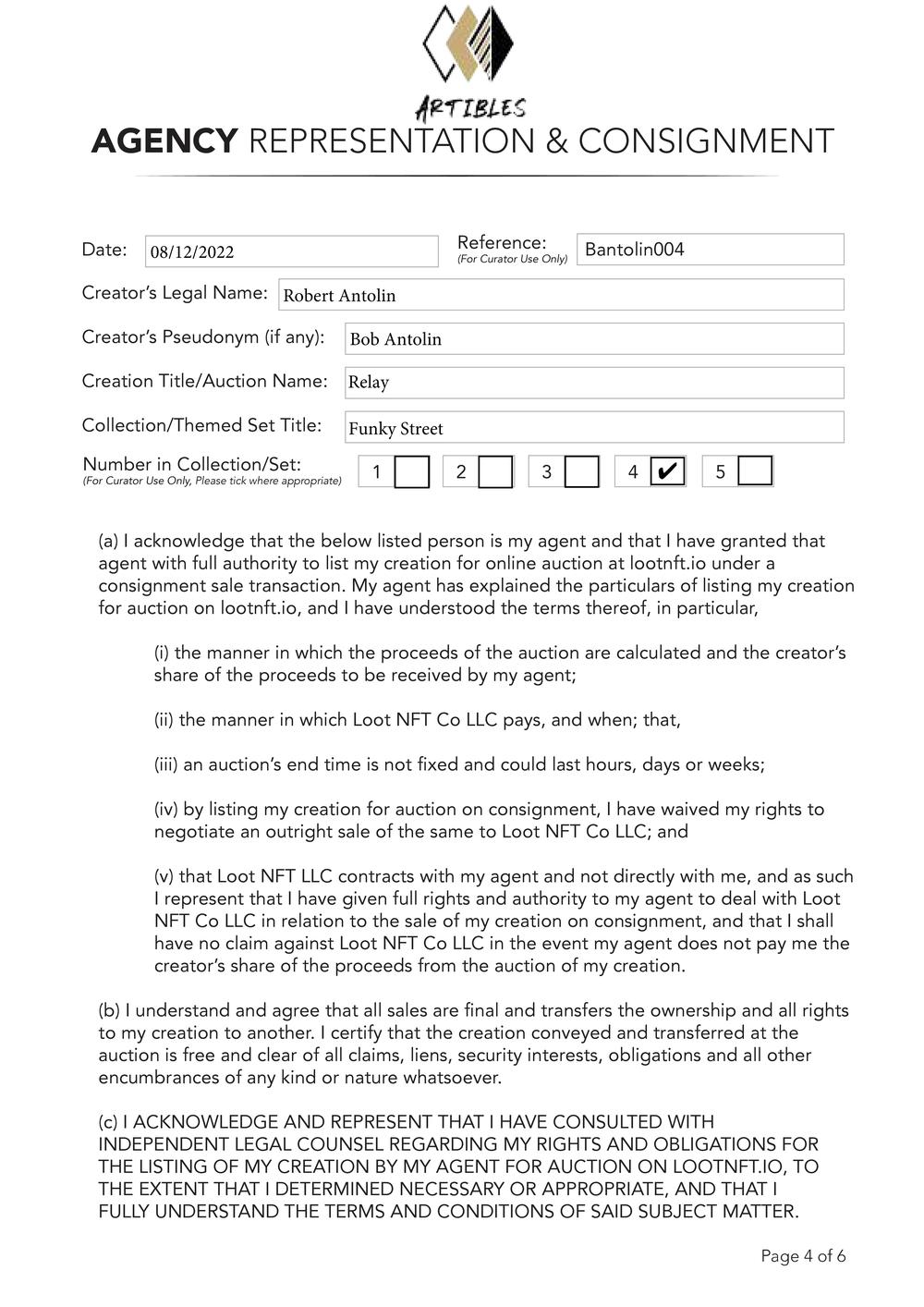 Certificate of Authenticity and Consignment - Relay.pdf